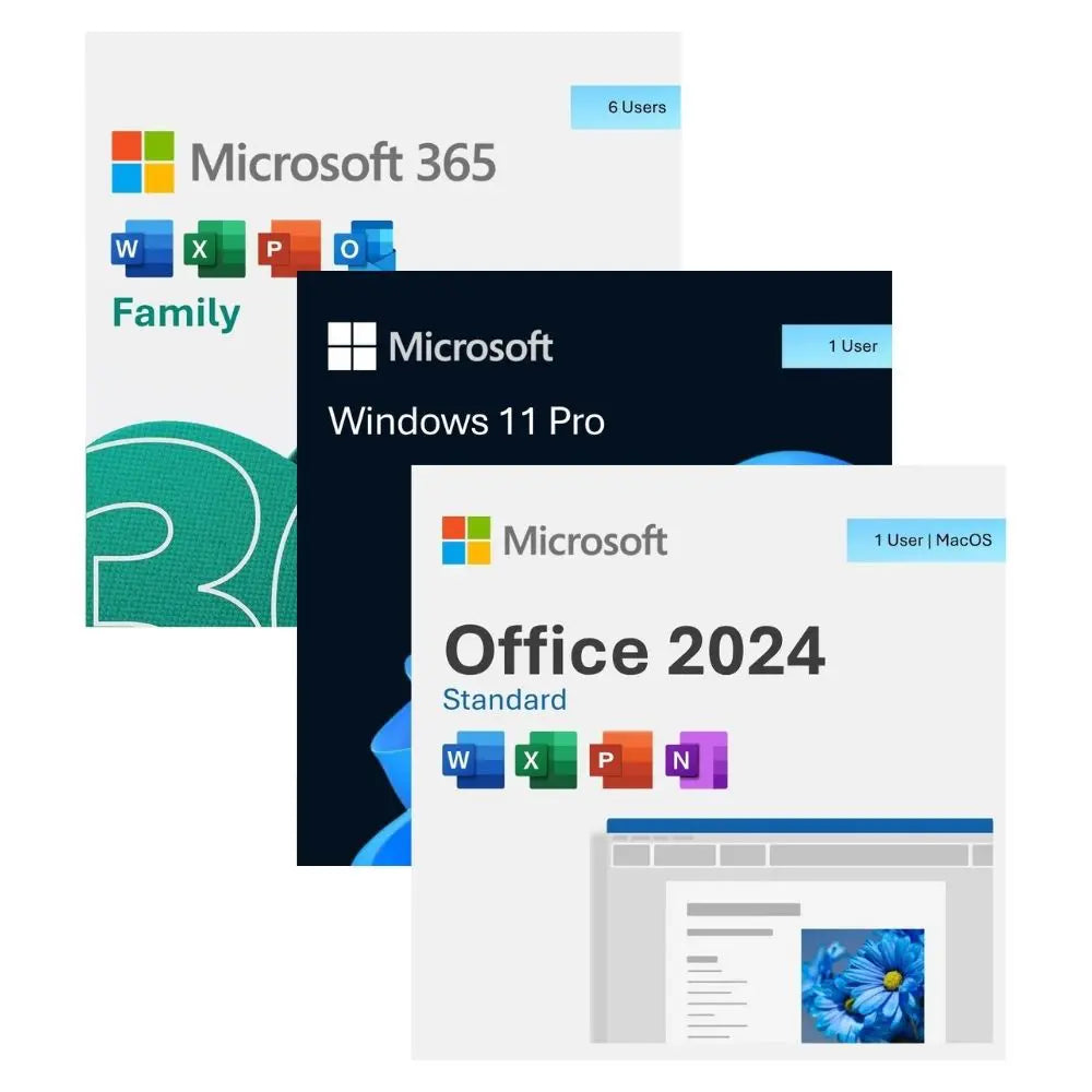 Microsoft 365 Family, Windows 11 Pro and Office 2024 Standard for Mac bundle